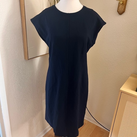 THEORY Onine Oxford Knit Day Dress‎ in Navy size 10 - Picture 3 of 10